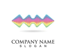 Sound waves vector illustration design template