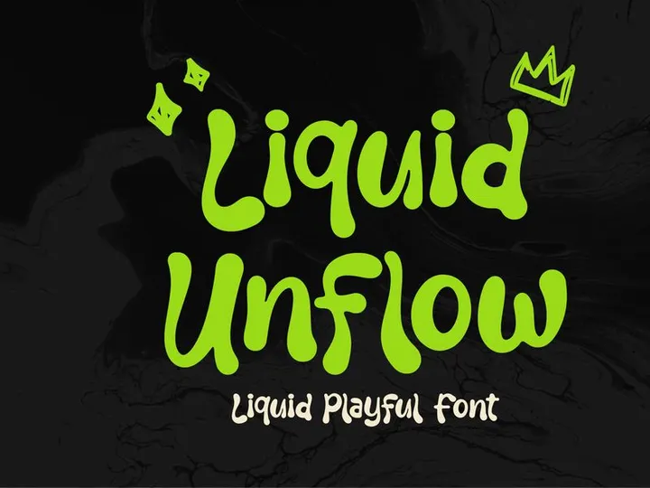 Liquid Unflow | Liquid Playful Font