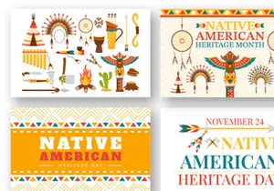 12 Native American Heritage Month Day Illustration