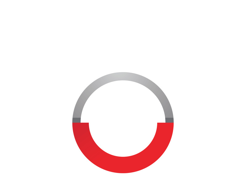 abstract red circle logo vector template