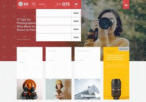 Photography Magazine Web Page UI Kit