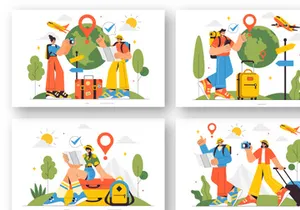 9 Travel and Backpacking Illustration