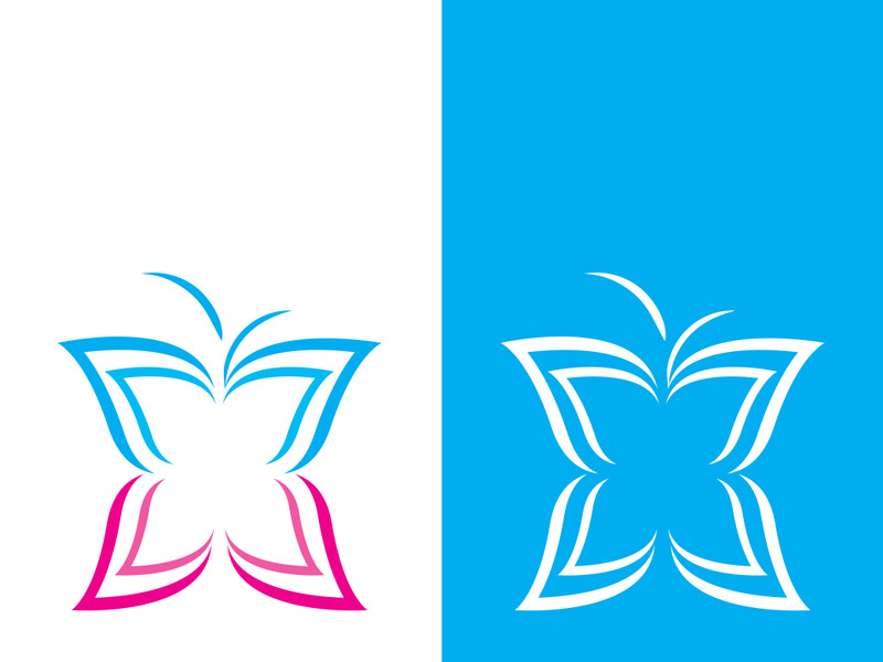 Butterfly logo icon vector design illustration