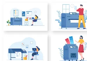 13 Print Shop Design Illustration