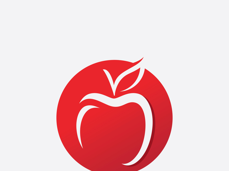 apple logo template design vector