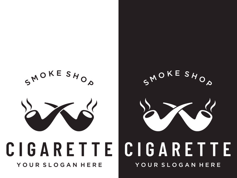 Smoking pipe vintage logo