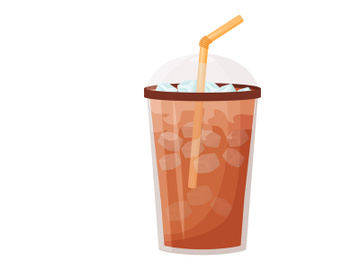 Iced americano cartoon vector illustration preview picture
