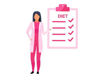 Diet planning flat vector illustration preview picture