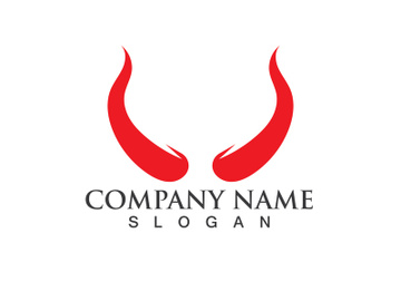 Devil horn vector icon logo design illustration template preview picture