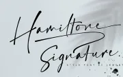 Hamiltone Signature font