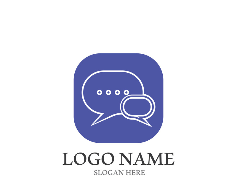Speech bubble icon logo template vector illustration