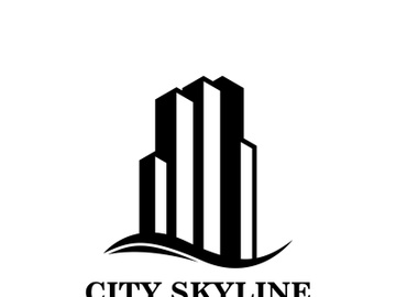 Modern City skyline illustration in flat design preview picture