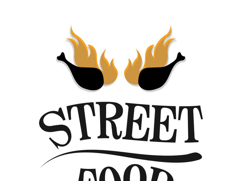 Street Food Chalk Handwriting Typography for Restaurant Street Food Chalk Handwriting Typography for Restaurant