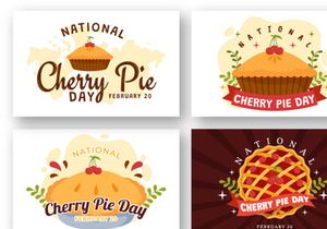 14 National Cherry Pie Day Illustration
