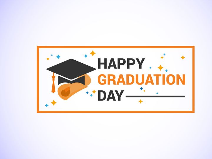 Graduation ceremony. Congratulations graduates design for