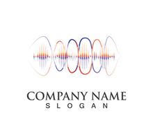 Sound waves vector illustration design template