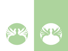 Dove bird logo vector design illustration