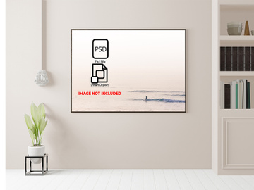 Interior concept in a frame mockup preview picture