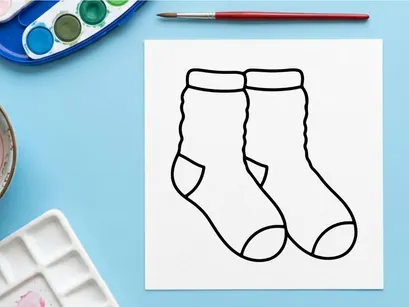 Christmas stocking icon for holiday gift decoration and festive winter season design