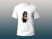 young woman in sunglasses shart Design