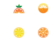 Orange logo design Vector icon illustration design