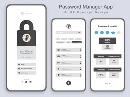 Modern Clean Password Manager App UI UX Concept Design preview picture