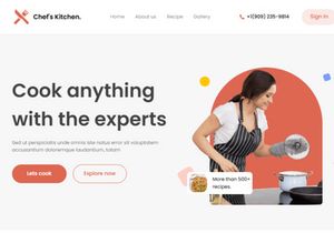 Chef's Kitchen Free NextJs Landing Page Template
