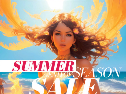 (2) Summer Sale Fashion Retail A2 Poster