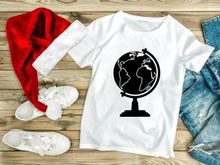 World globe on stand isolated black white vector illustration