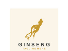 Ginseng logo herbal plant for medicine natural herbal design illustration idea