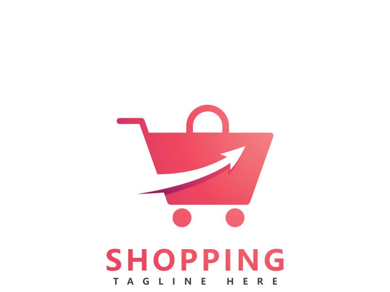 Cart shop logo icon design   Shopping cart illustration vector template