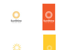 Sun logo design with a modern concept.