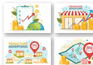 12 Franchise Advertising Business Illustration