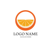 Orange logo design vector icon illustration design