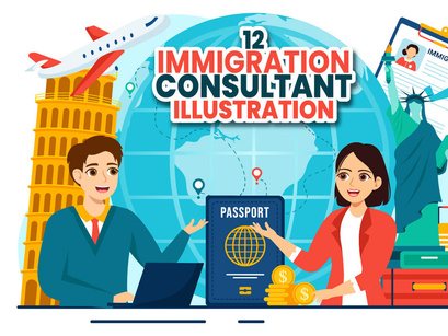 12 Immigration Consultant Illustration