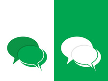 Speech bubble icon logo template vector illustration