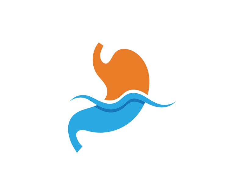 Stomach care icon logo designs illustration