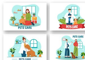 12 Pets Care Illustration