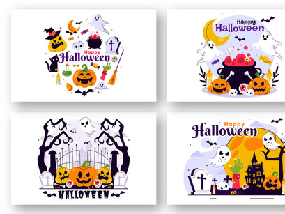 11 Happy Halloween Night Festival Illustration