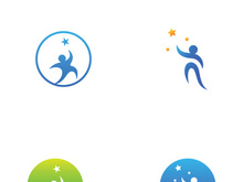 People star logo design to achieve a success or dream.