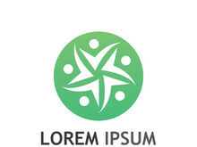 People social community logo design with creative idea