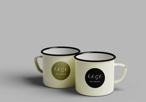 Free Enamel Mug Mockup