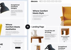 Decora | Furniture Landing Page UI Kit