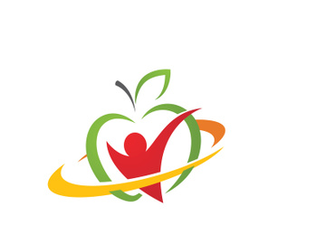 Healthy apple vector icon preview picture