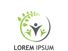 Community of people logo design with creative idea.