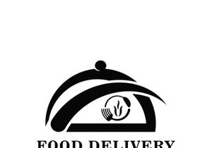 Food delivery catering fast food logo vector icon