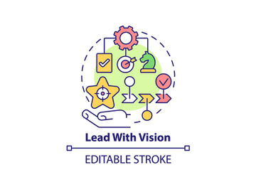 Lead with vision concept icon preview picture