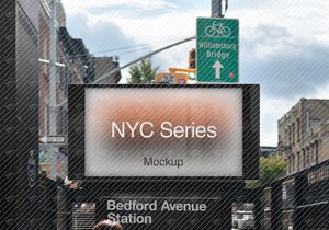 New York Billboard Mockup, Brooklyn, US23NY0223