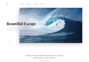 Surfing Free Theme PSD