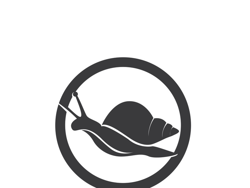 snail animal logo and symbol template